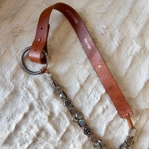 Made i️n Italy leather and silver hardware belt